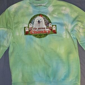 Cute Dog Christmas Crewneck Sweatshirt Tie Dye